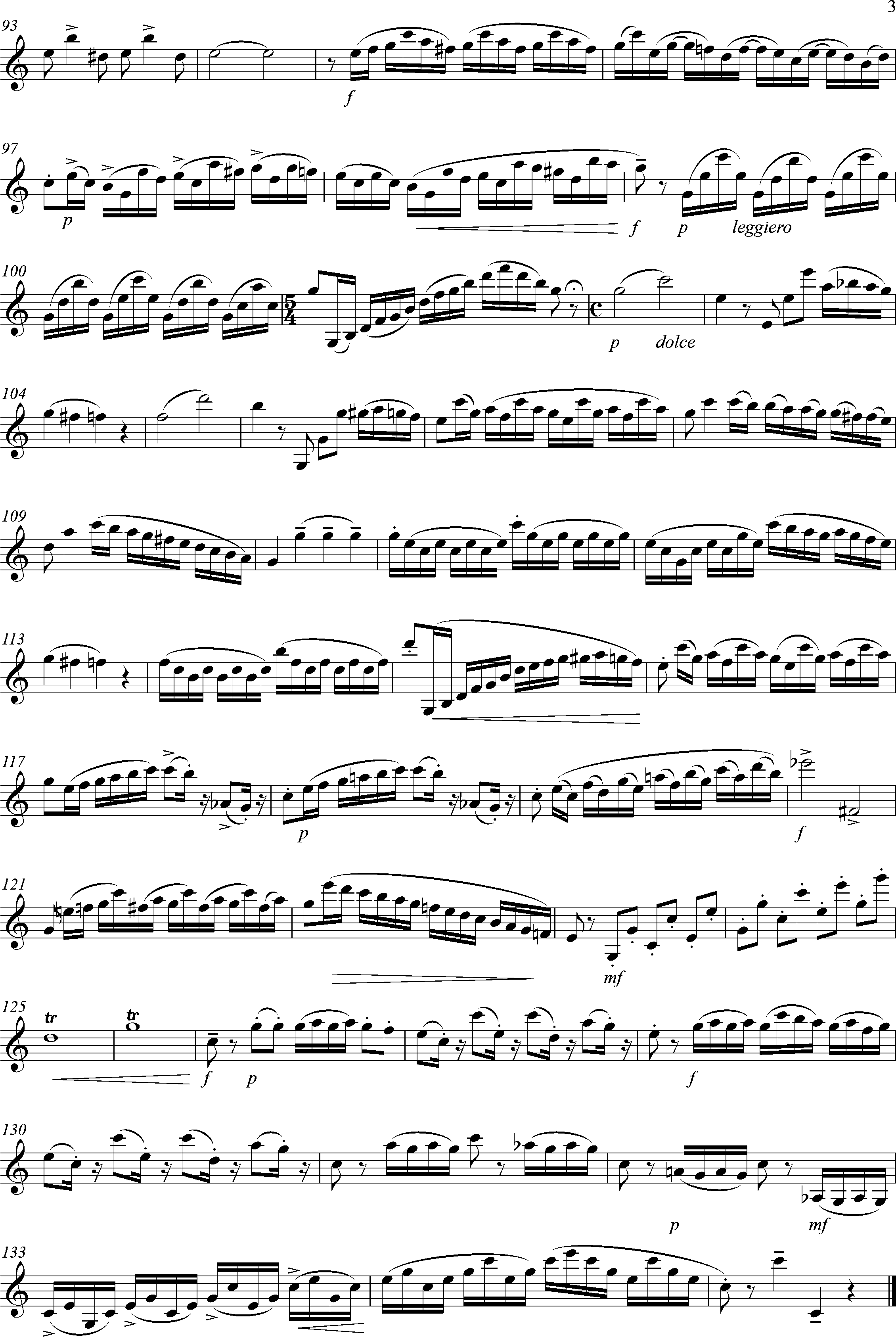 Clarinet Study No 1, Page 3